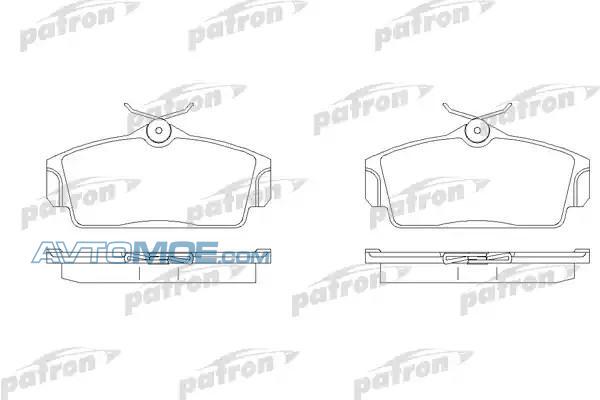Колодки тормозные PBP1096 PATRON PBP1096