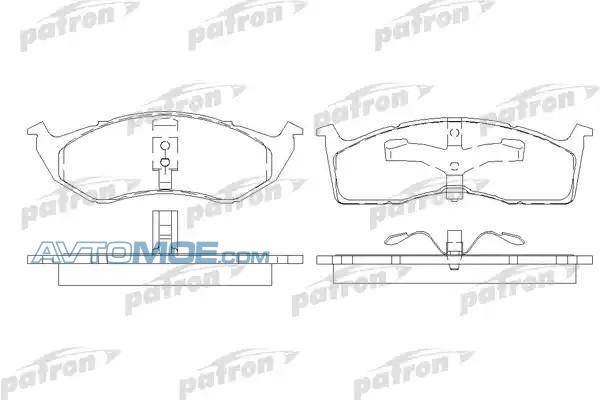Колодки тормозные PBP1098 PATRON PBP1098