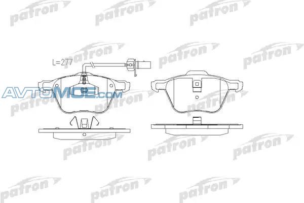 Колодки тормозные PBP1497 PATRON PBP1497