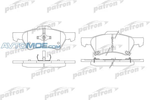 Колодки тормозные PBP1510 PATRON PBP1510
