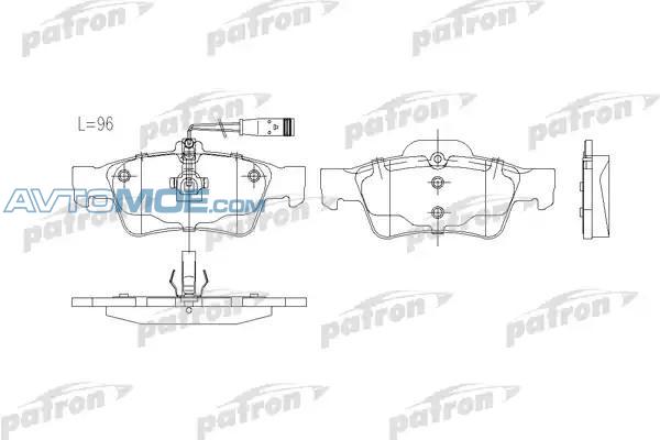 Колодки тормозные PBP1526 PATRON PBP1526