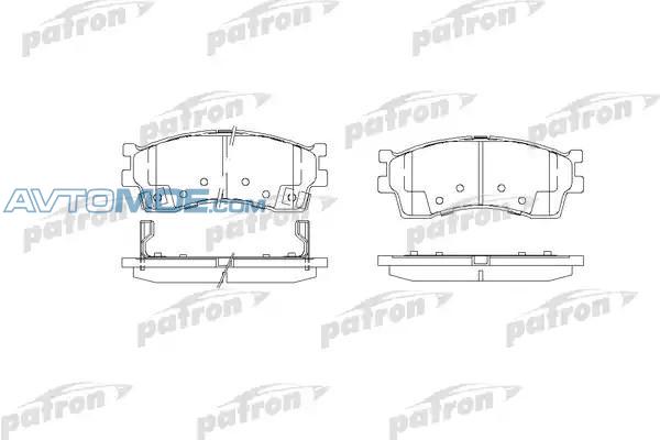 Колодки тормозные PBP1602 PATRON PBP1602