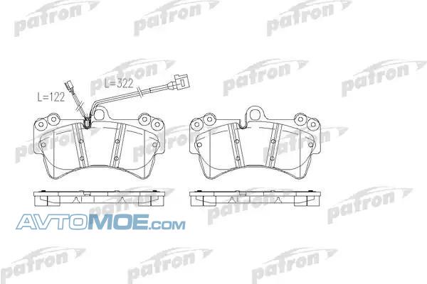 Колодки тормозные PBP1626 PATRON PBP1626