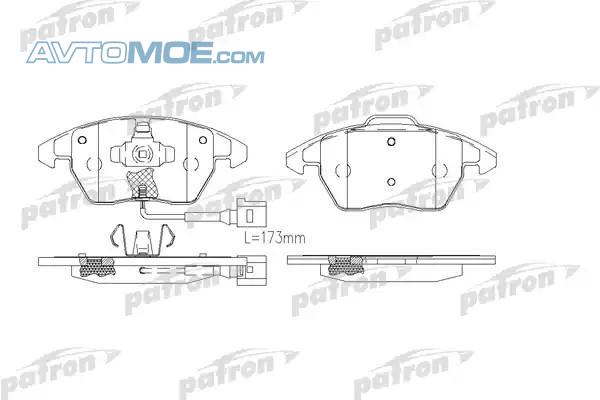 Колодки тормозные PBP1641 PATRON PBP1641