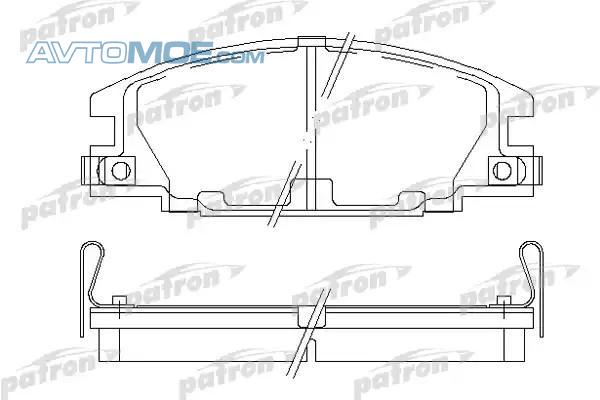 Колодки тормозные PBP678 PATRON PBP678