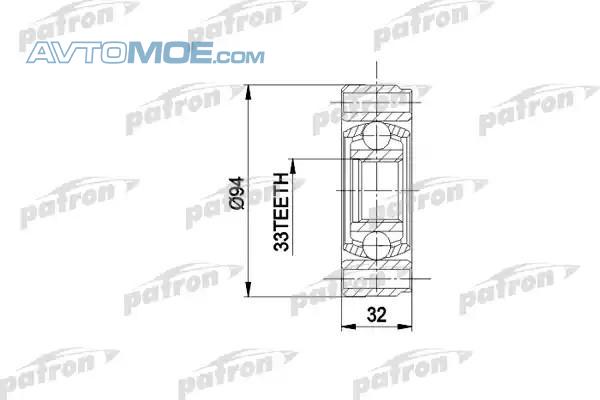 ШРУС внутренний PCV3004 PATRON PCV3004