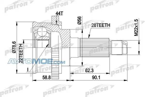 ШРУС наружный PCV3850A PATRON PCV3850A