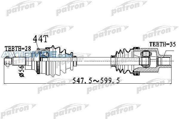 Вал приводной PDS2919 PATRON PDS2919