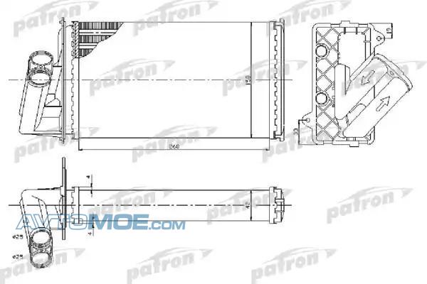 Радиатор отопителя PRS2070 PATRON PRS2070