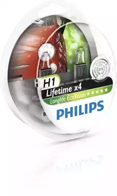 Лампы галогенные, комплект H1 PHILIPS 12258LLECOS2