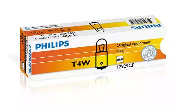 Лампа накаливания T4W 12V-4W (BA9s) PHILIPS 12929CP