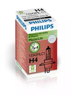 Лампа галогенная H4 24V- 75 | 70W (P43t) MasterLife PHILIPS 13342MLC1