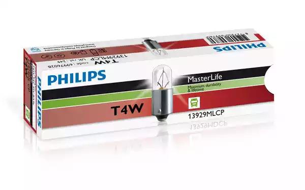 Лампа накаливания T4W 24V-4W (BA9s) MasterLife PHILIPS 13929MLCP