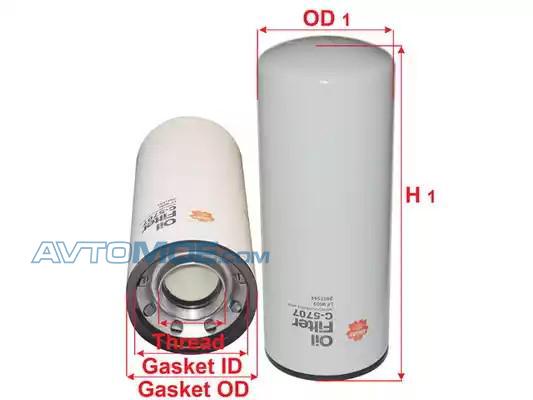 Фильтр масляный C5707 SAKURA C5707
