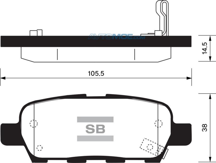 Колодки тормозные SP1184 SANGSIN SP1184