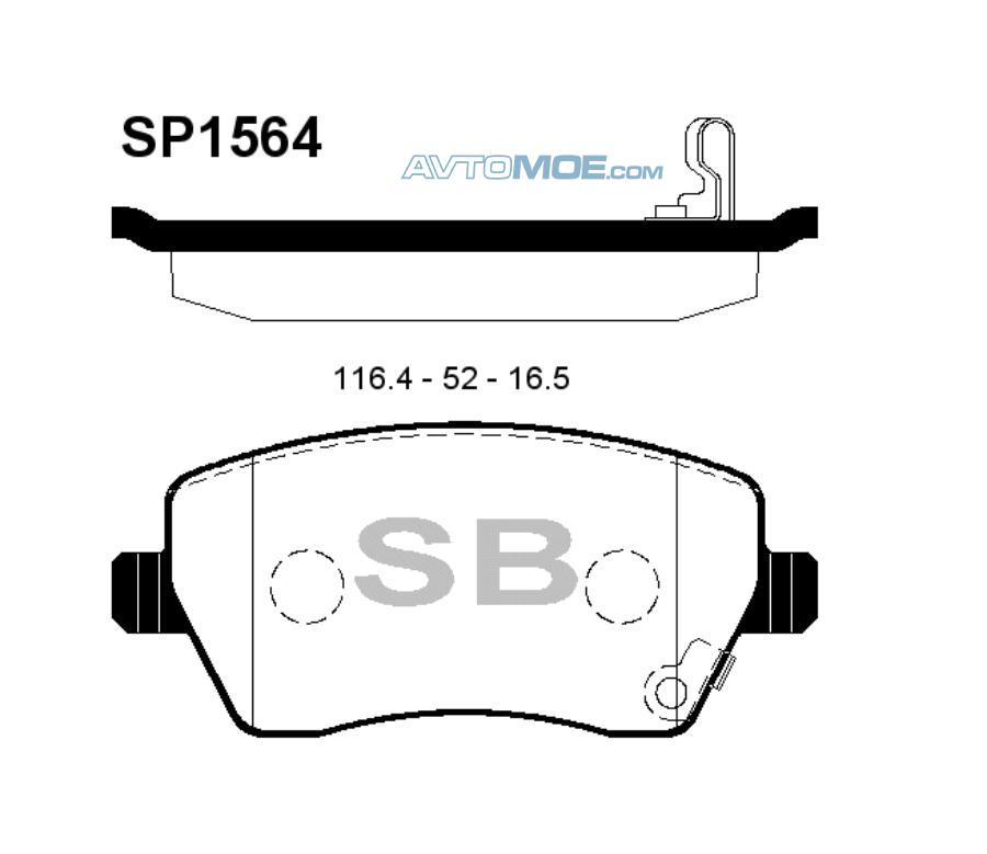 Колодки тормозные SP1564 SANGSIN SP1564