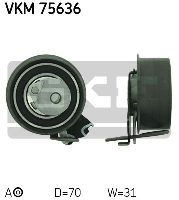 Ролик натяжителя VKM75636 SKF VKM75636