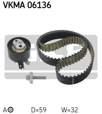 Комплект ремня ГРМ VKMA06136 SKF VKMA06136