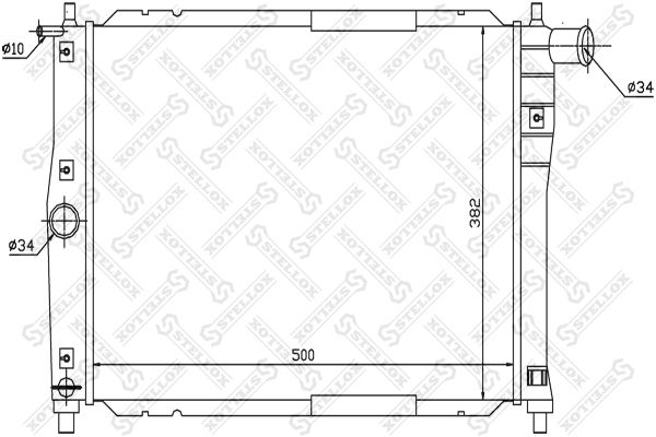Радиатор охлаждения 1025340SX STELLOX 1025340SX