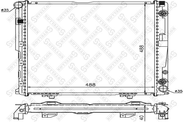 Радиатор 1025924SX STELLOX 1025924SX