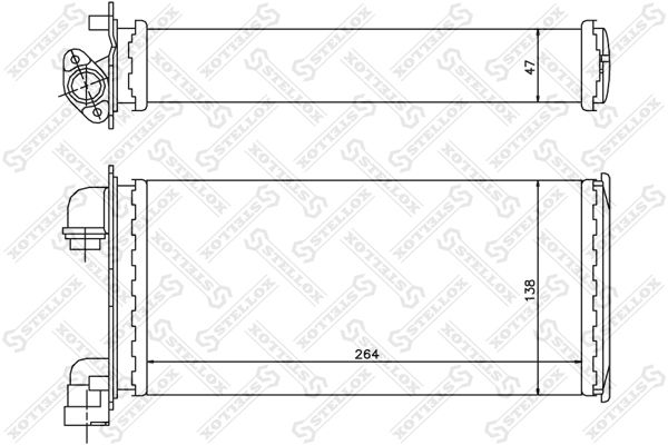 Радиатор отопителя 1035078SX STELLOX 1035078SX