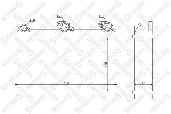 Радиатор 1035080SX STELLOX 1035080SX
