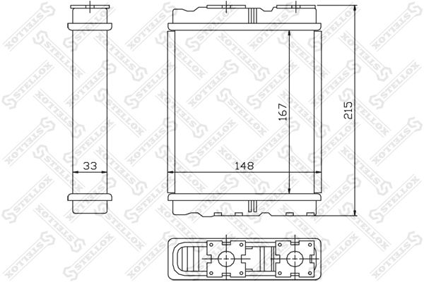 Радиатор отопителя 1035136SX STELLOX 1035136SX