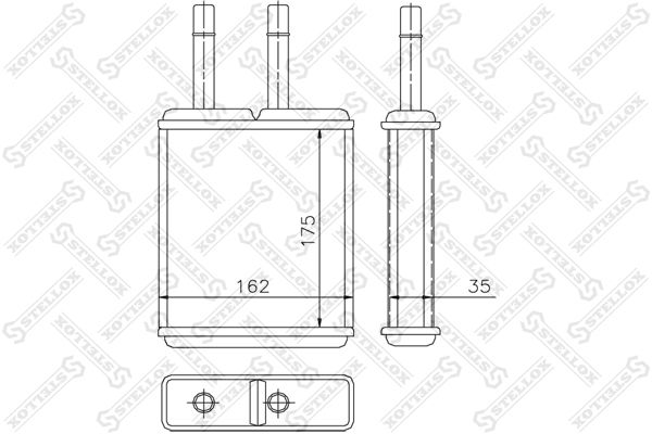 Радиатор отопителя 1035169SX STELLOX 1035169SX