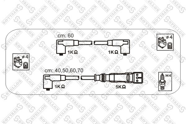 Комплект проводов 1038338SX STELLOX 1038338SX