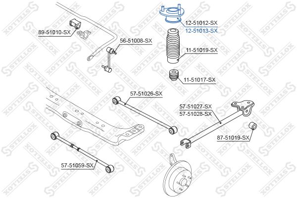 Опора амортизатора 1251013SX STELLOX 1251013SX