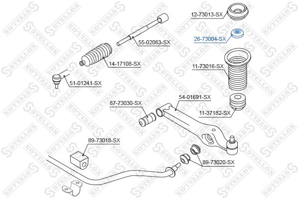 Подшипник опорный 2673004SX STELLOX 2673004SX