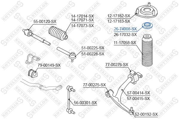 Подшипник опорный 2674008SX STELLOX 2674008SX