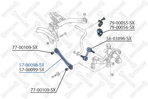 Рычаг подвески 5700098SX STELLOX 5700098SX