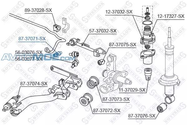 Сайлентблок 8737071SX STELLOX 8737071SX