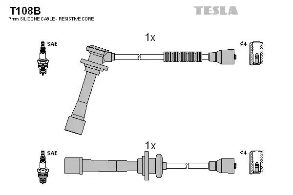 Провода высоковольтные T108B TESLA T108B