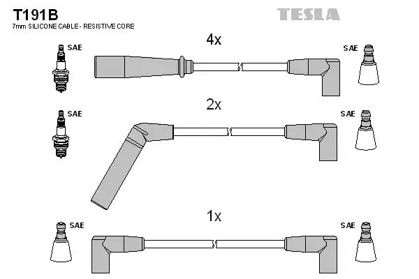 Провода высоковольтные T191B TESLA T191B