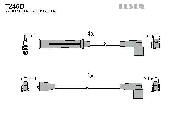 Провода высоковольтные T246B TESLA T246B