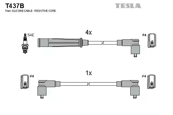 Провода высоковольтные T437B TESLA T437B