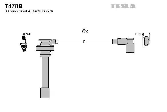 Провода высоковольтные T478B TESLA T478B