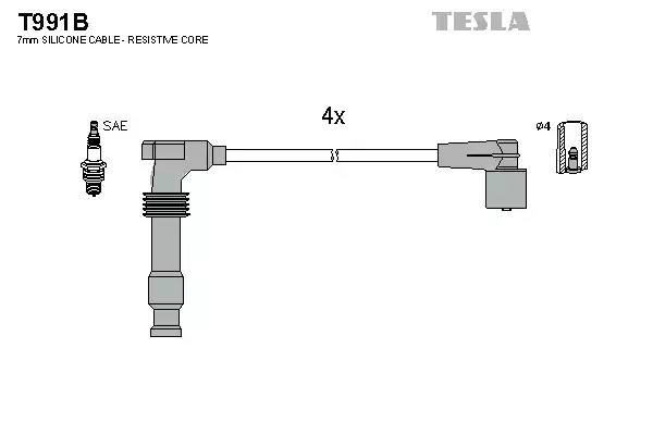 Провода высоковольтные T991B TESLA T991B
