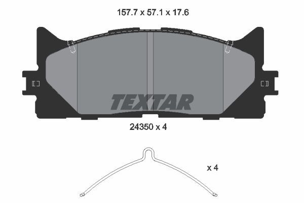 Колодки тормозные 2435001 TEXTAR 2435001