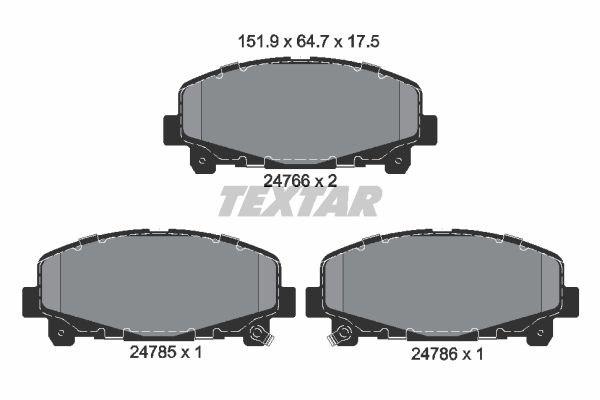 Колодки тормозные 2476601 TEXTAR 2476601
