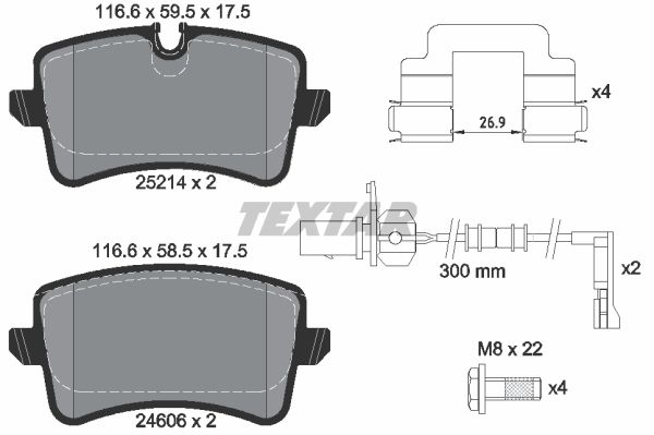 Колодки тормозные 2521401 TEXTAR 2521401