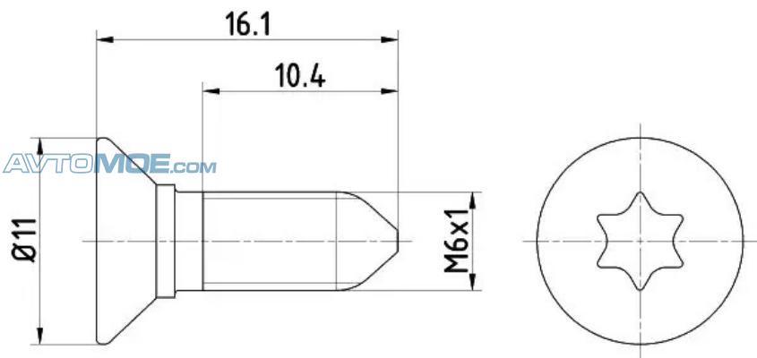 Болт TPM0008 TEXTAR TPM0008