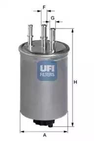 Фильтр топливный 2444500 UFI 2444500