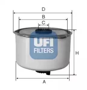 Фильтр топливный 2445400 UFI 2445400