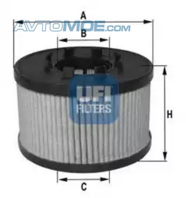 Фильтр масляный 2504300 UFI 2504300