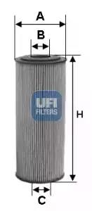 Фильтр масляный 2515500 UFI 2515500