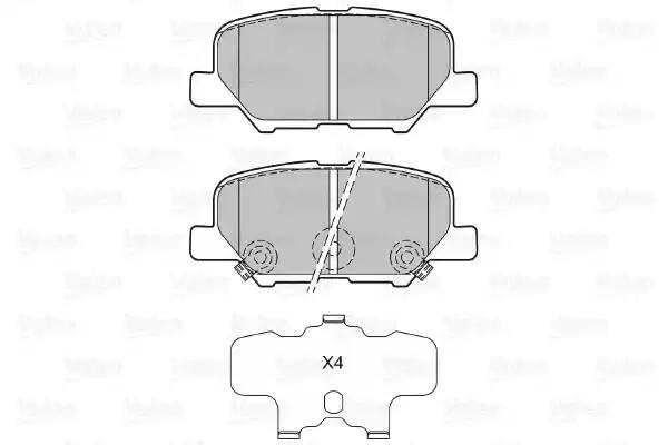 Колодки тормозные 601361 VALEO 601361