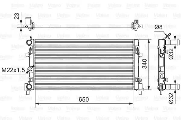 Радиатор охлаждения 701522 VALEO 701522